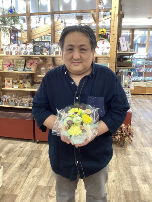 先日のチョークアート体験で